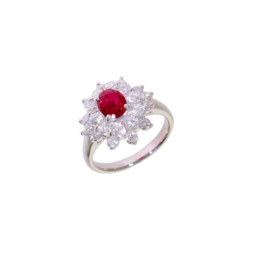 /◎PT900ルビーダイヤリング1.176/D1.30ct//Aランク/59
