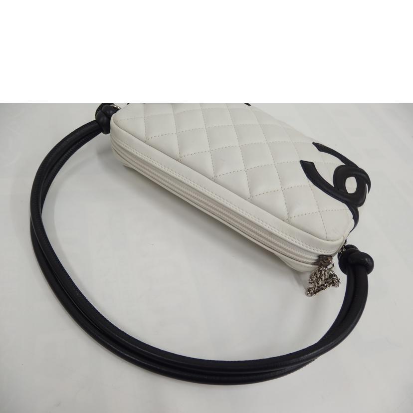 CHANEL シャネル/カンボンラインミニポーチ/白/黒//889****/ABランク/82