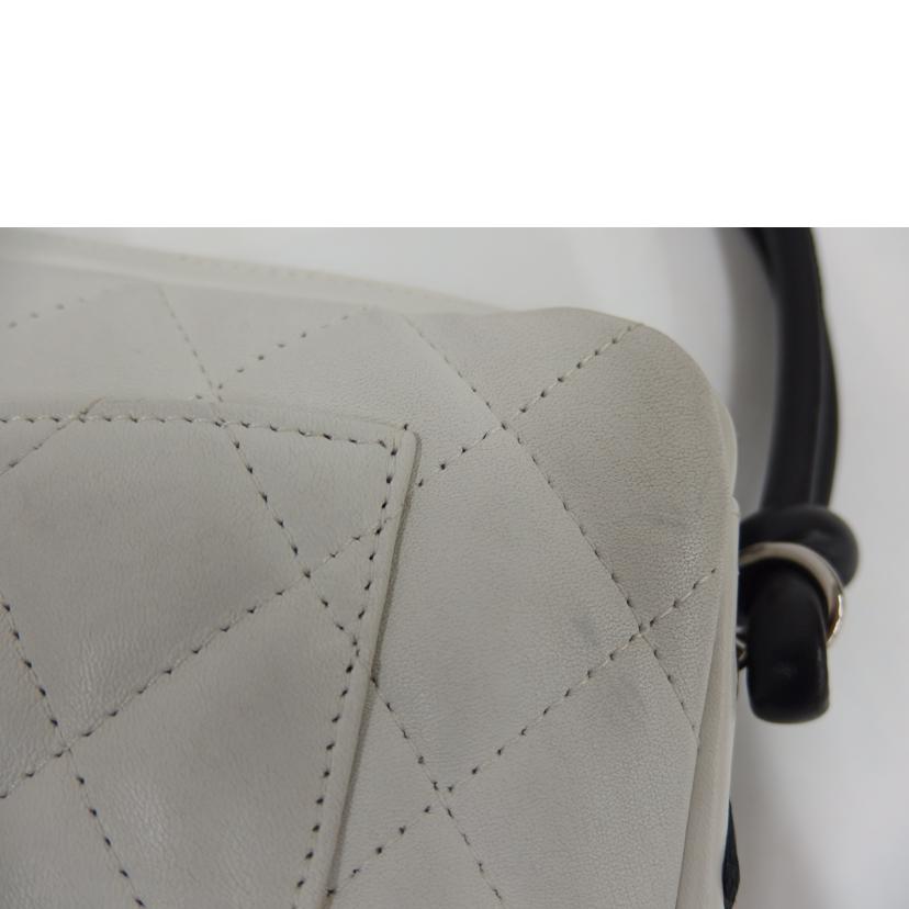 CHANEL シャネル/カンボンラインミニポーチ/白/黒//889****/ABランク/82