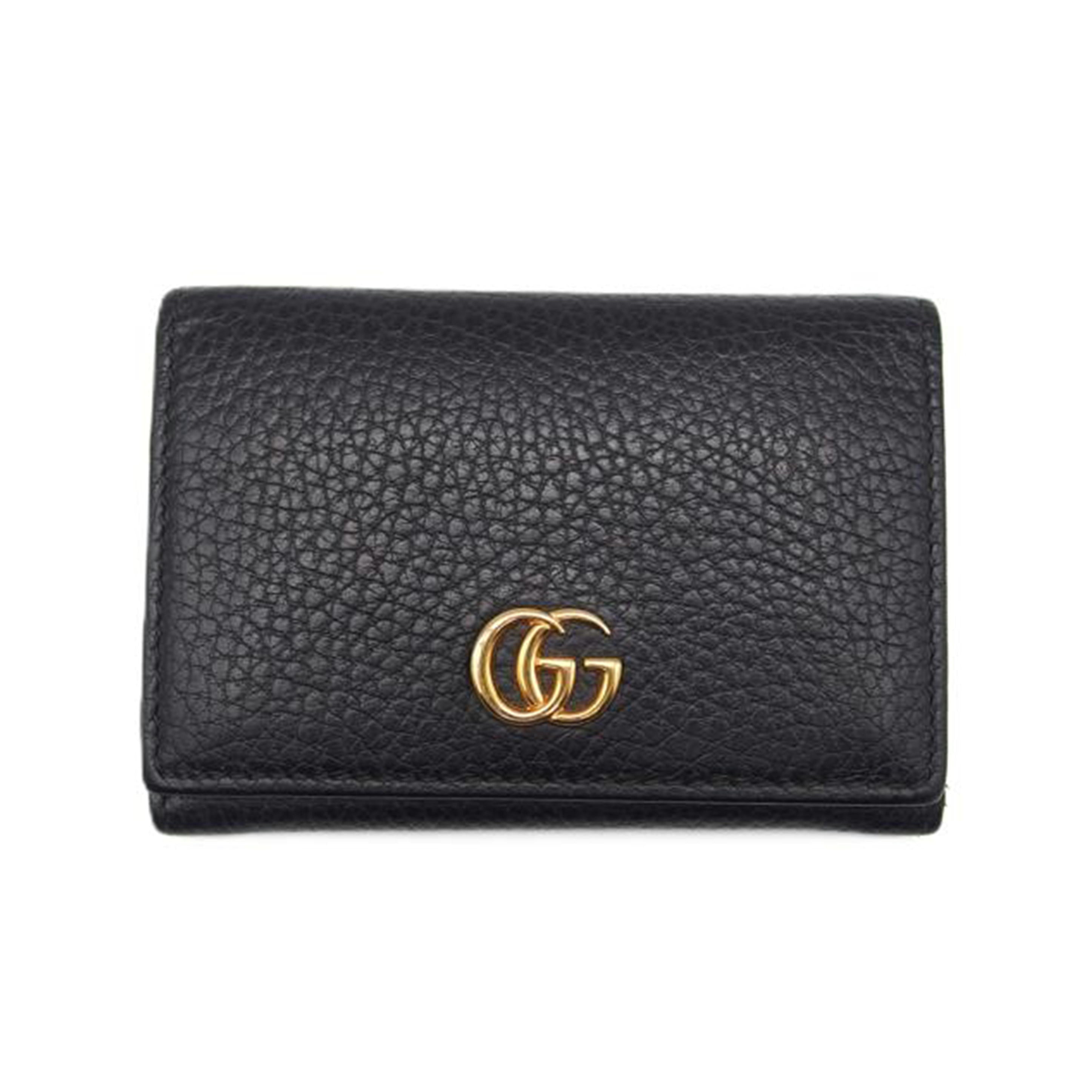 GUCCI グッチ/GGマーモント/二つ折りカードケース/ブラック/474748//203***/Aランク/04