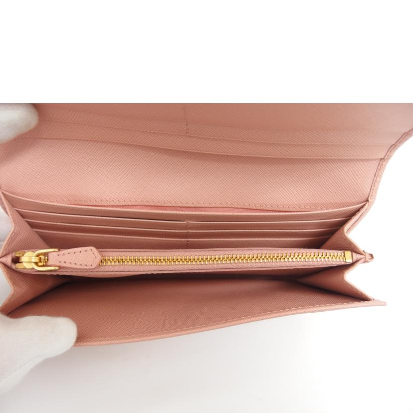 PRADA プラダ/リボン Wホック長財布/ピンク/1M1132//12/SAランク/18