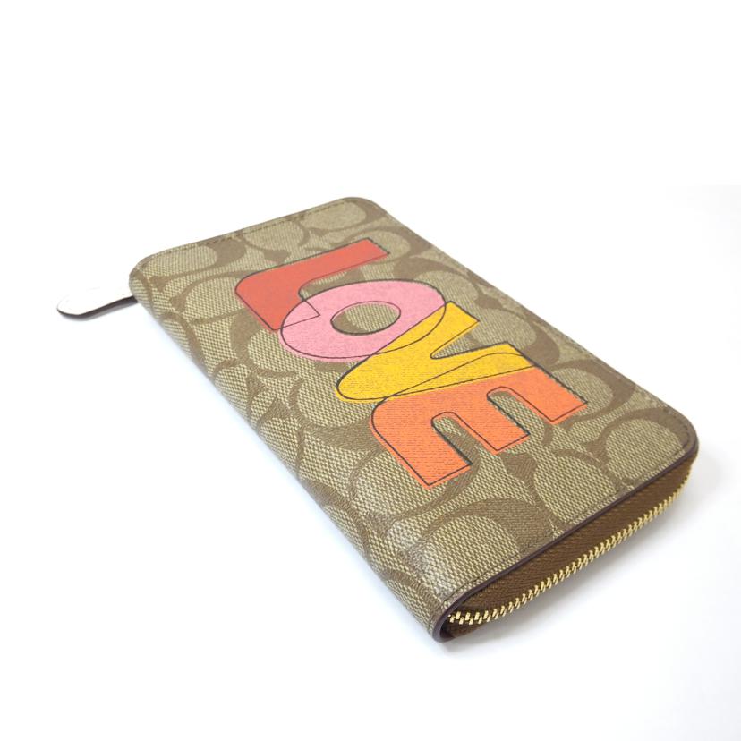 COACH/シグネチャーLOVEプリントラウンドジップウォレット/C2877//L20**/ABランク/88
