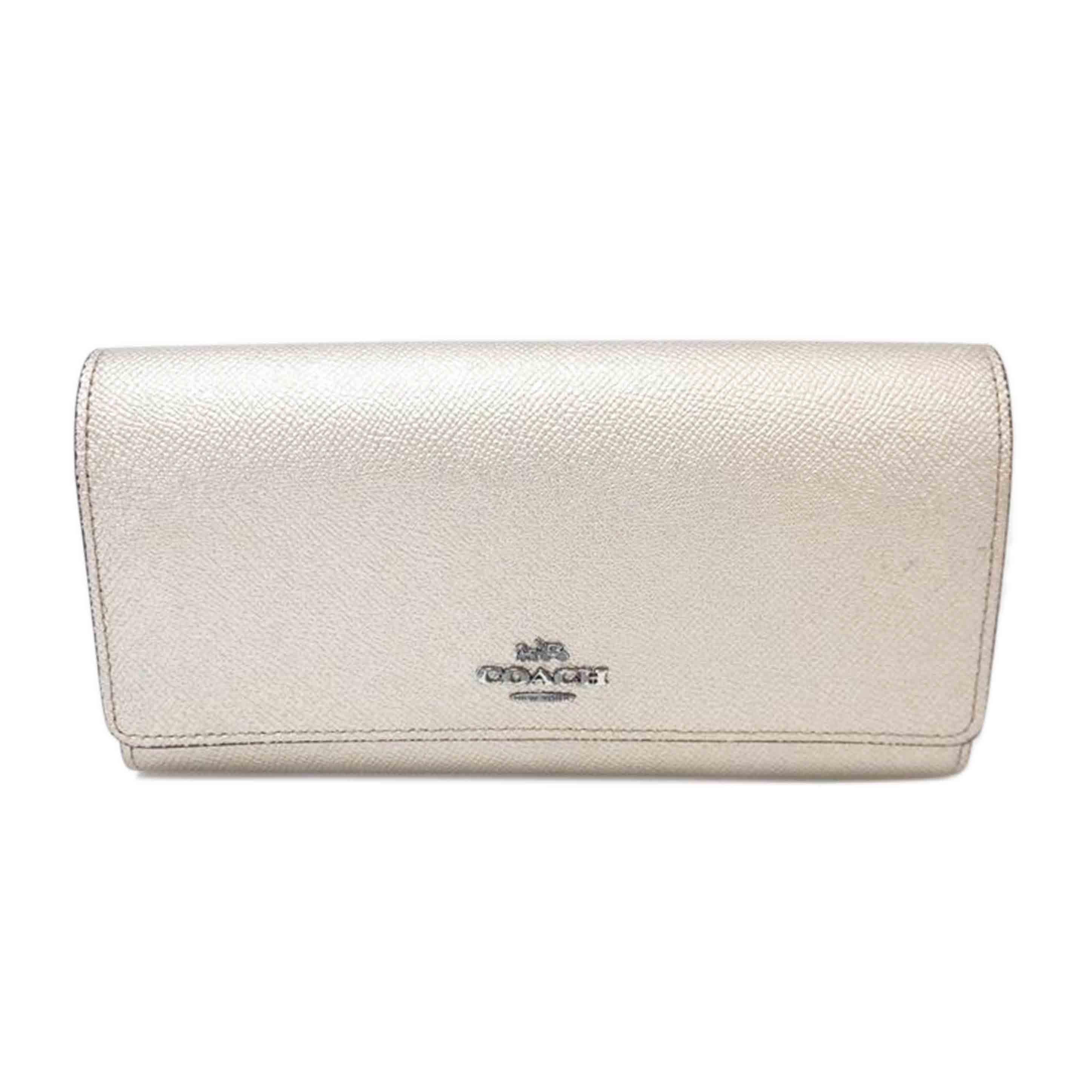 COACH コーチ/メタリックグレインレザーL字ファスナー長財布/24288//H19**/ABランク/88