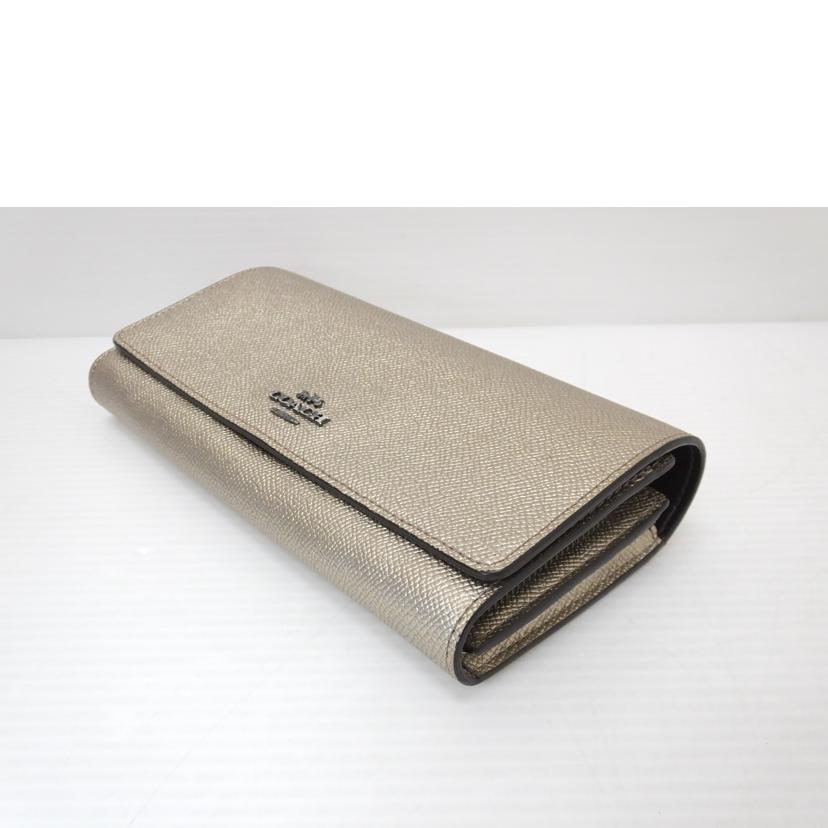 COACH コーチ/メタリックグレインレザーL字ファスナー長財布/24288//H19**/ABランク/88