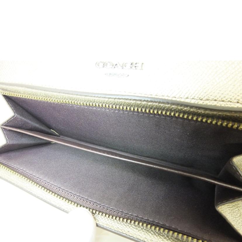 COACH コーチ/メタリックグレインレザーL字ファスナー長財布/24288//H19**/ABランク/88