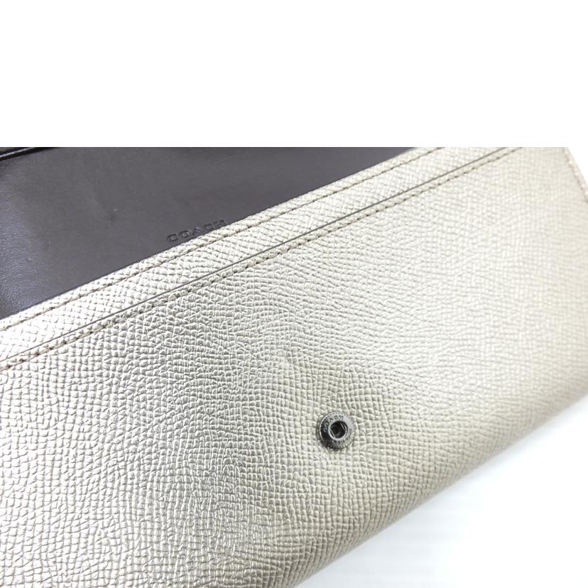 COACH コーチ/メタリックグレインレザーL字ファスナー長財布/24288//H19**/ABランク/88