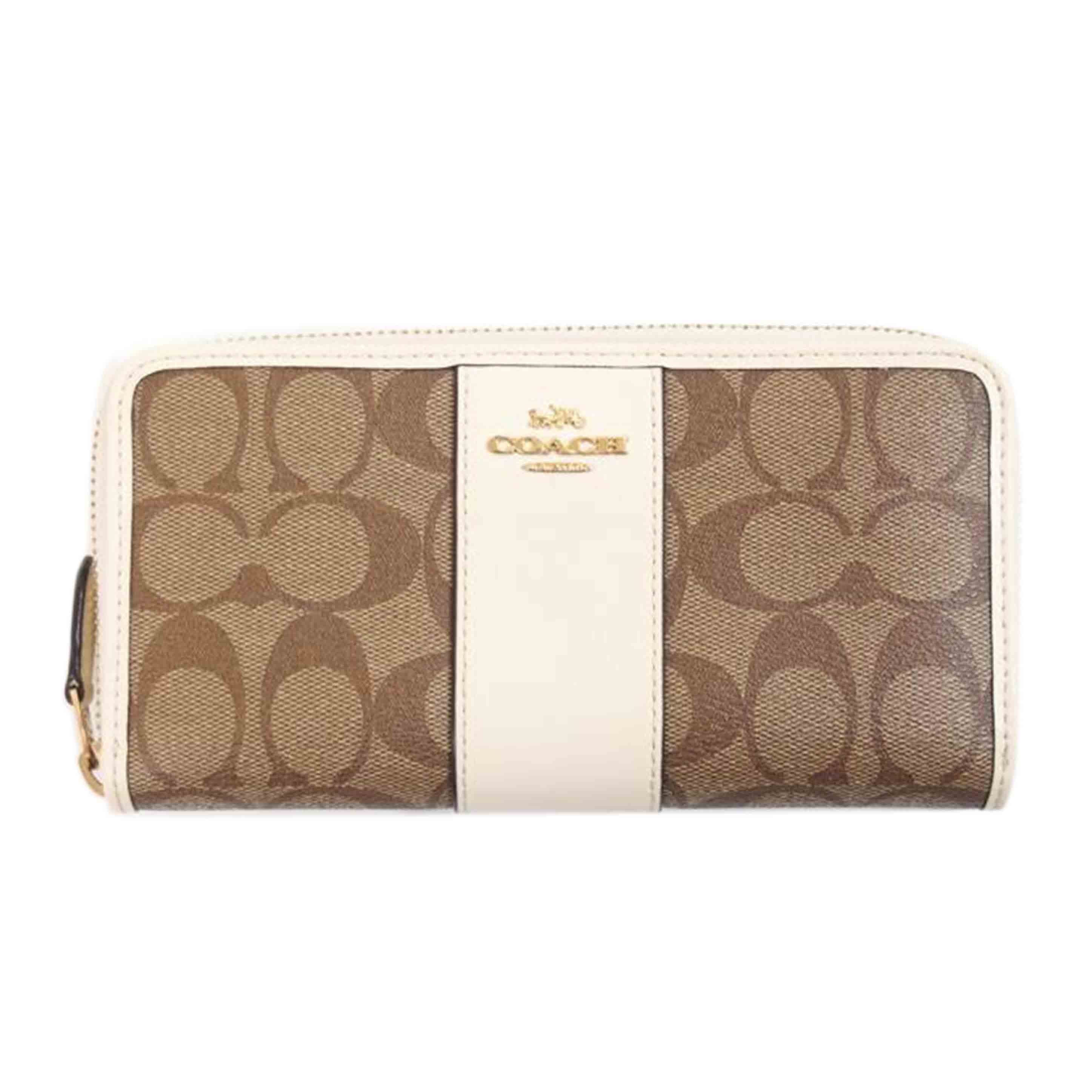COACH コーチ/シグネチャーストライプラウンドファスナー長財布/F54630//F19**/ABランク/71