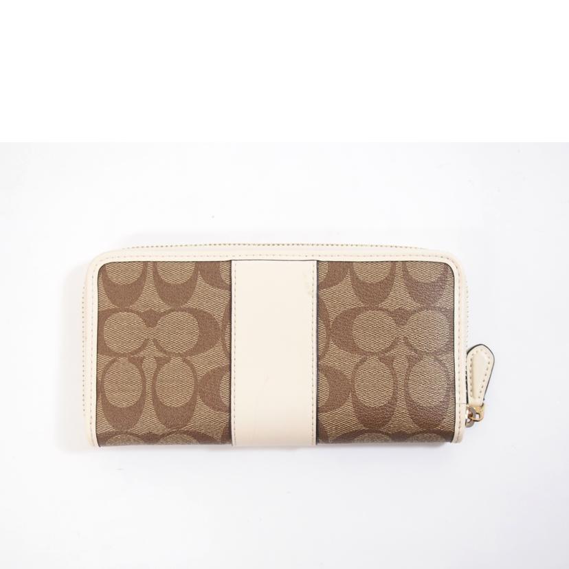 COACH コーチ/シグネチャーストライプラウンドファスナー長財布/F54630//F19**/ABランク/71