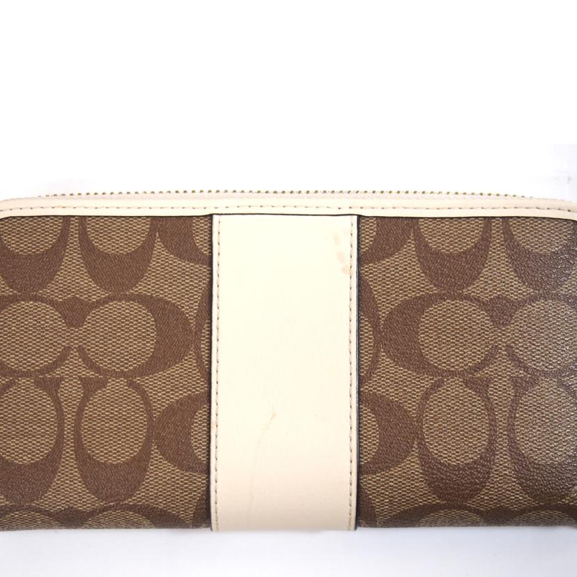 COACH コーチ/シグネチャーストライプラウンドファスナー長財布/F54630//F19**/ABランク/71