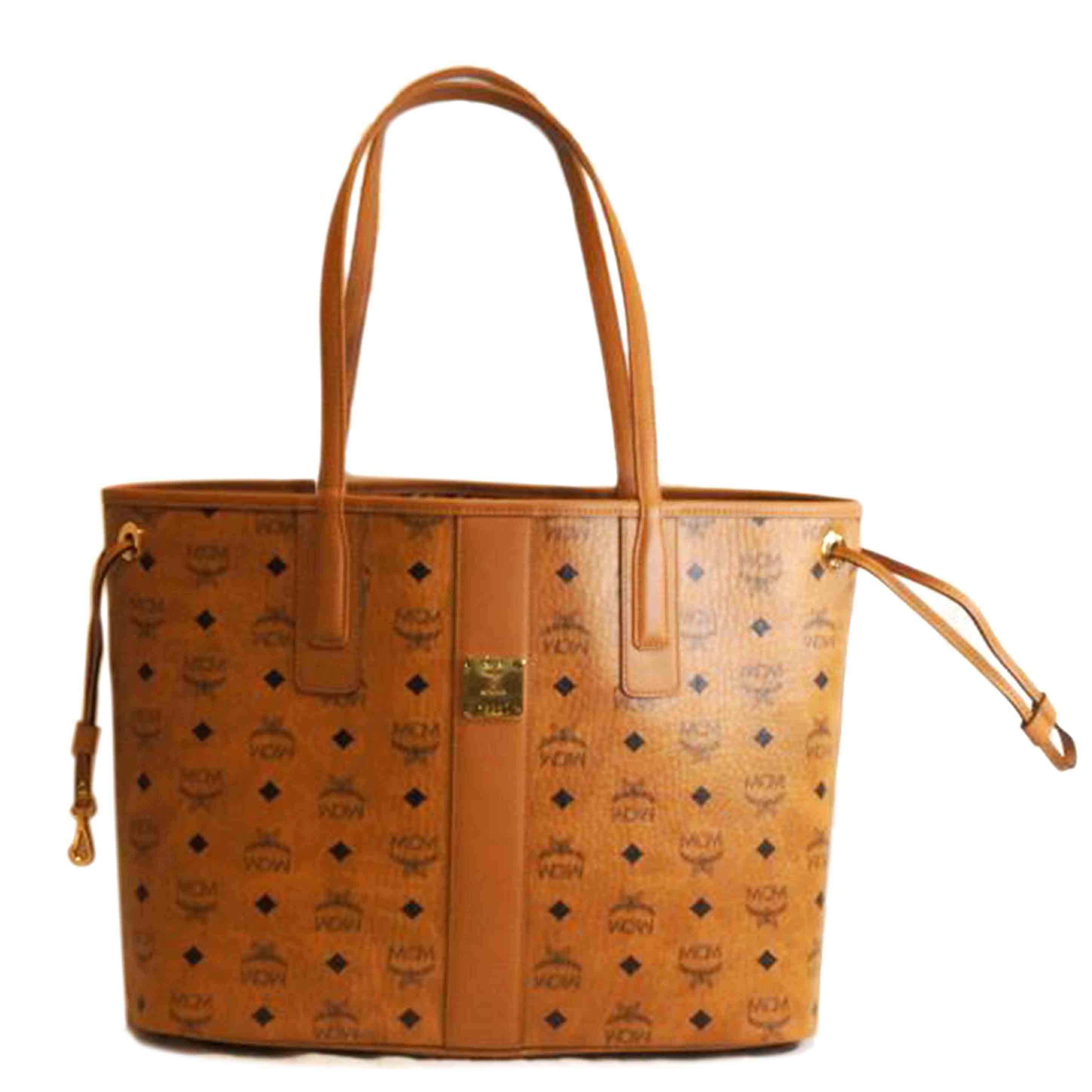 MCM エムシーエム/ロゴグラムスイングトートブラウンポーチ付/MWPCSV101C0001//SAランク/92