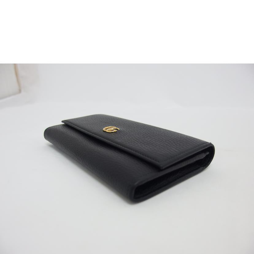 GUCCI グッチ/GGマーモント/コンチネンタルレザーウォレット/ブラック/456116//496***/ABランク/18