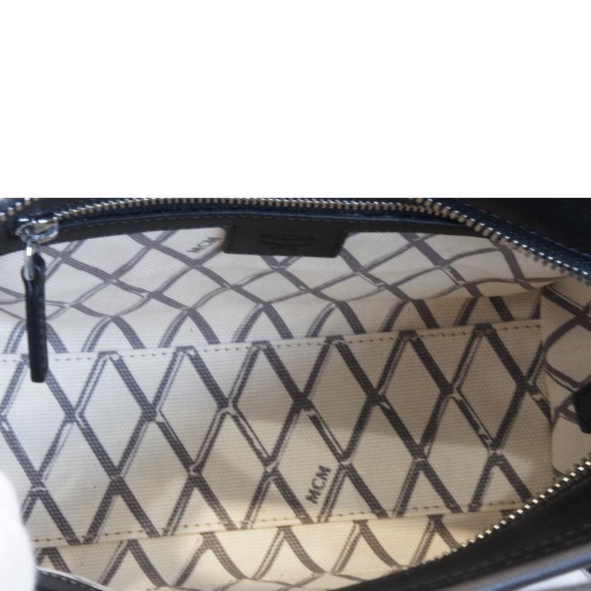 MCM エムシーエム/ロゴグラムミニショッピングトート2WAYブラック/MWPAATN04BK001//SAランク/92