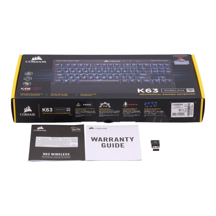 Corsair コルセア /ワイヤレスゲーミングキーボード/K63 Wireless MX Red/CH-9145030-JP//005421367323/ABランク/01
