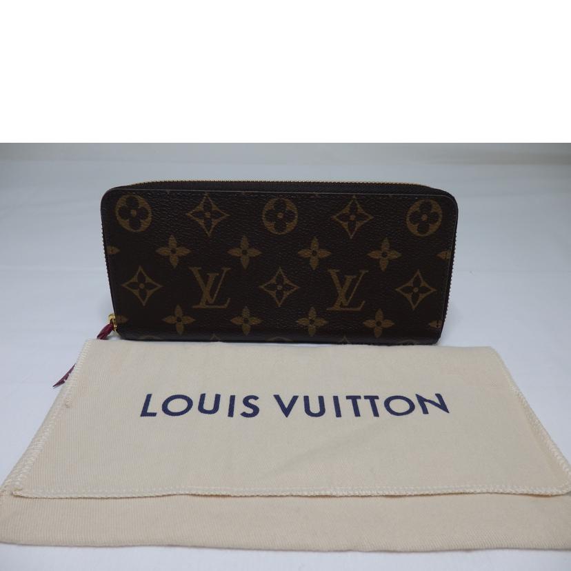 LOUIS VUITTON/ポルトフォイユクレマンス/モノグラム/フューシャ/M60742//RFI*/Aランク/84