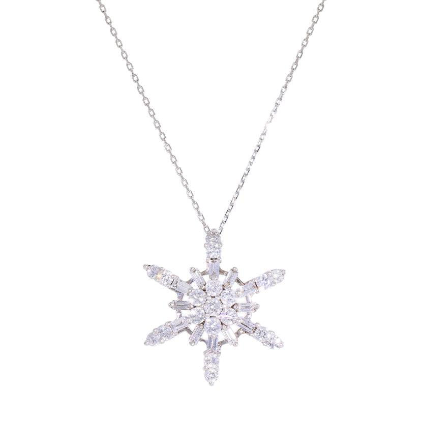 K18WGダイヤネックレス1.00ct//Aランク/92