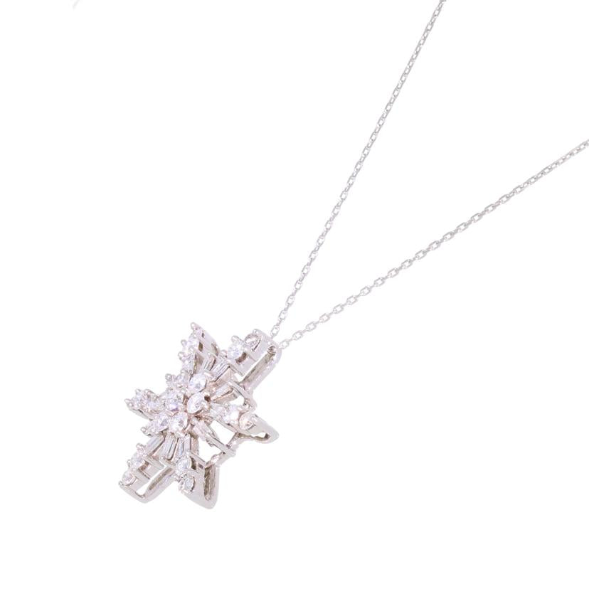 K18WGダイヤネックレス1.00ct//Aランク/92