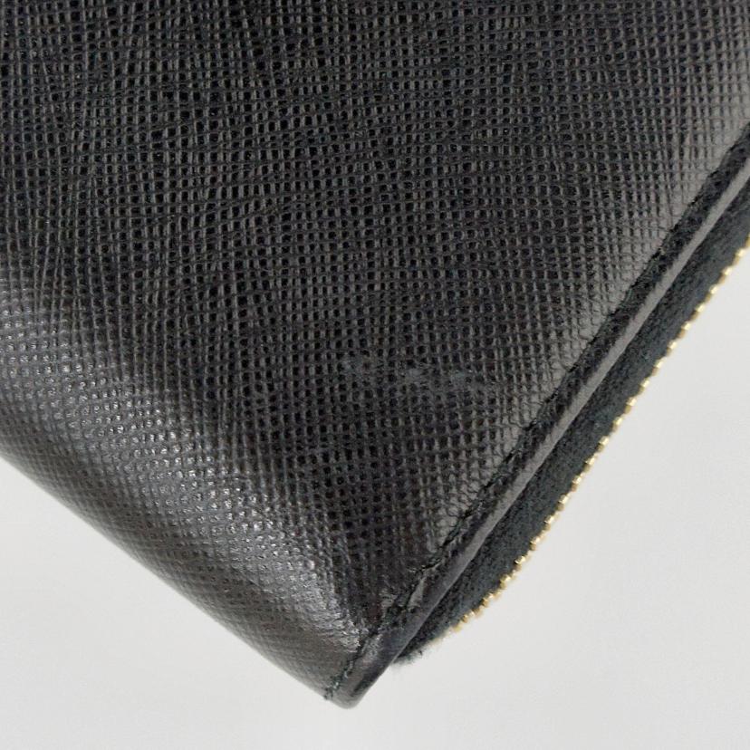 PRADA プラダ/サフィアーノラウンドファスナー長財布/ブラック/1ML506//ABランク/75