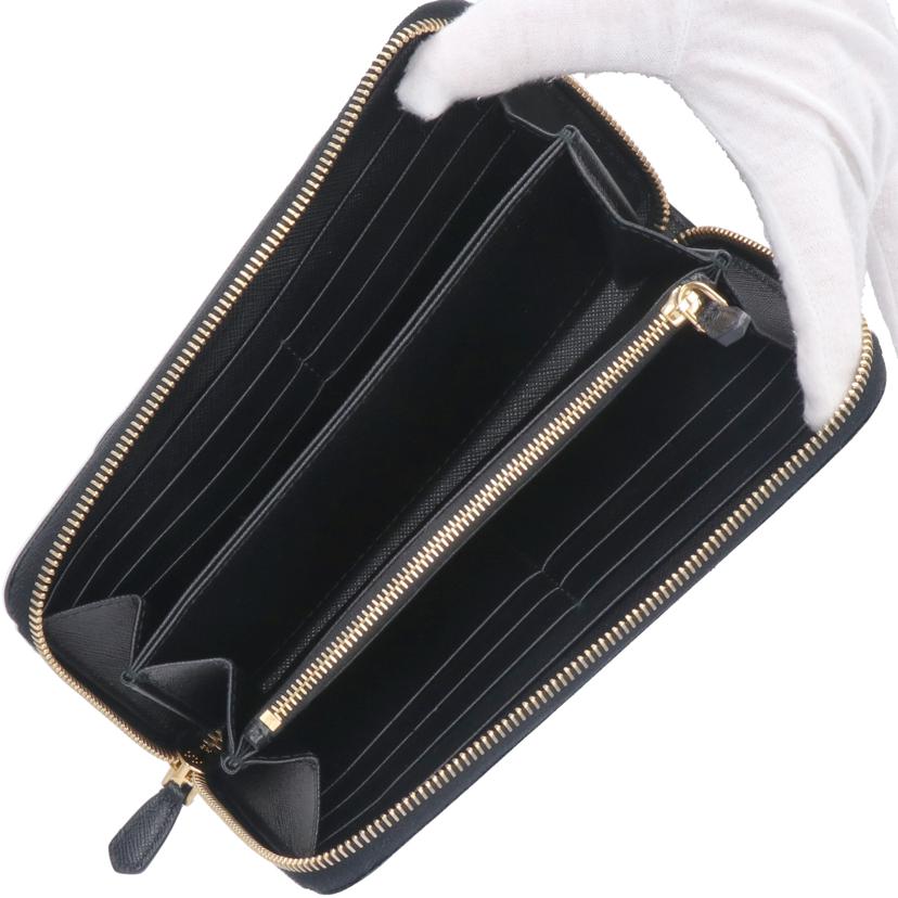 PRADA プラダ/サフィアーノラウンドファスナー長財布/ブラック/1ML506//ABランク/75