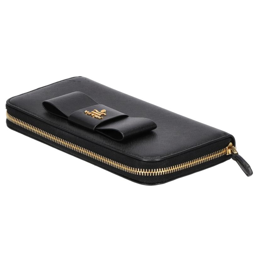 PRADA プラダ/サフィアーノラウンドファスナー長財布/ブラック/1ML506//ABランク/75