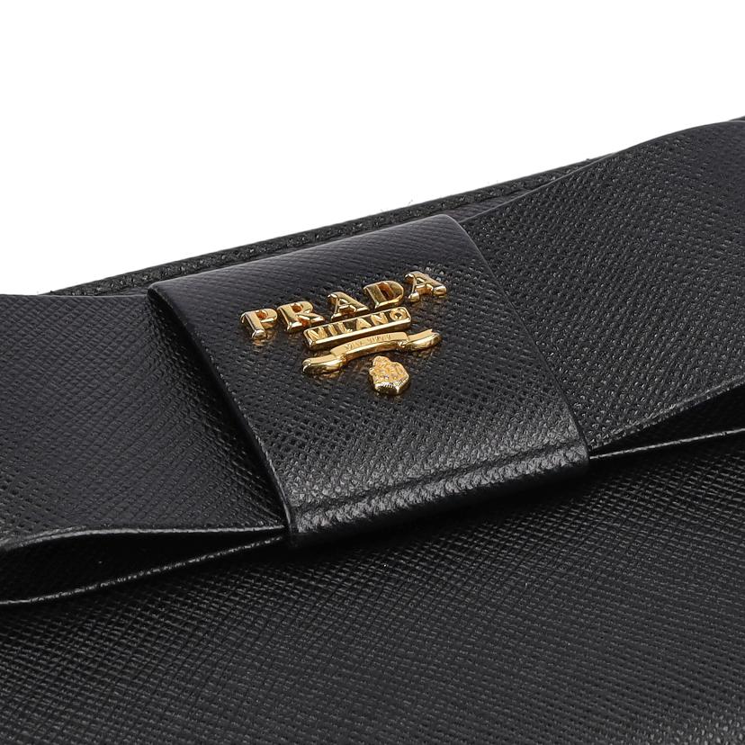 PRADA プラダ/サフィアーノラウンドファスナー長財布/ブラック/1ML506//ABランク/75