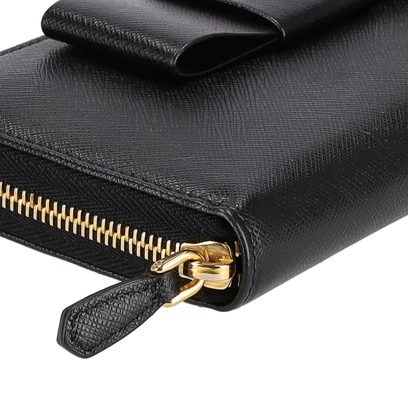 PRADA プラダ/サフィアーノラウンドファスナー長財布/ブラック/1ML506//ABランク/75