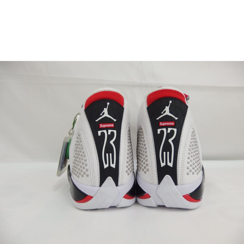 NIKE×Supreme/Air Jordan 14 Retro "White/University Red"/BV7630-106//Aランク/82