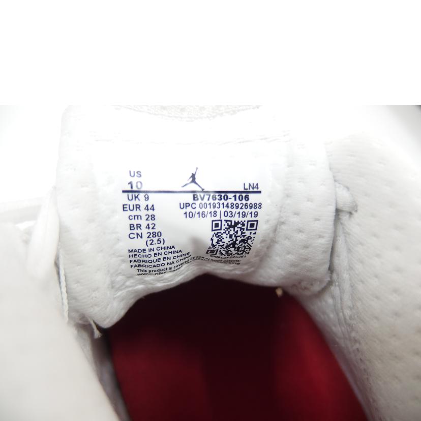 NIKE×Supreme/Air Jordan 14 Retro "White/University Red"/BV7630-106//Aランク/82