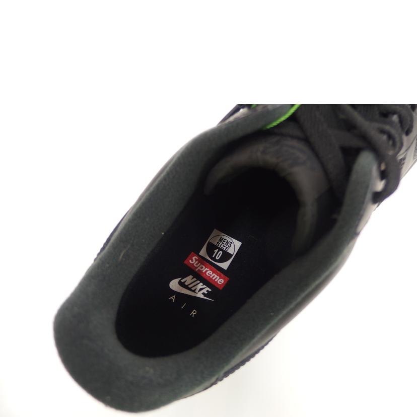 NIKE/Supreme AIR FORCE 1 LOW BLACK/CU9225-001//Aランク/82