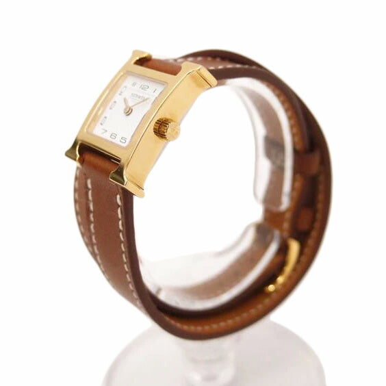 HERMES エルメス/Hウォッチミニ/ドゥブルトゥール/クォーツ/038178WW00(HH1.101)//342****/Aランク/69