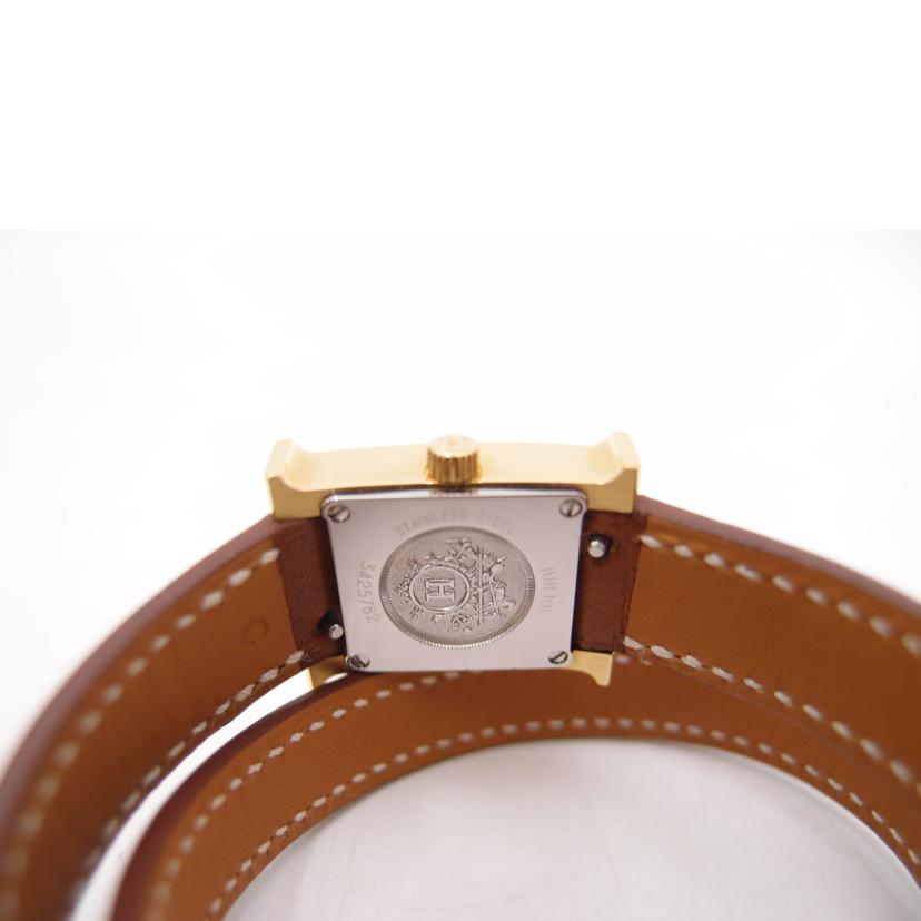 HERMES エルメス/Hウォッチミニ/ドゥブルトゥール/クォーツ/038178WW00(HH1.101)//342****/Aランク/69
