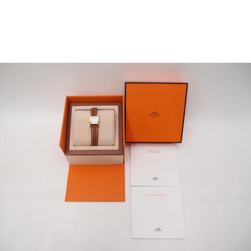HERMES エルメス/Hウォッチミニ/ドゥブルトゥール/クォーツ/038178WW00(HH1.101)//342****/Aランク/69