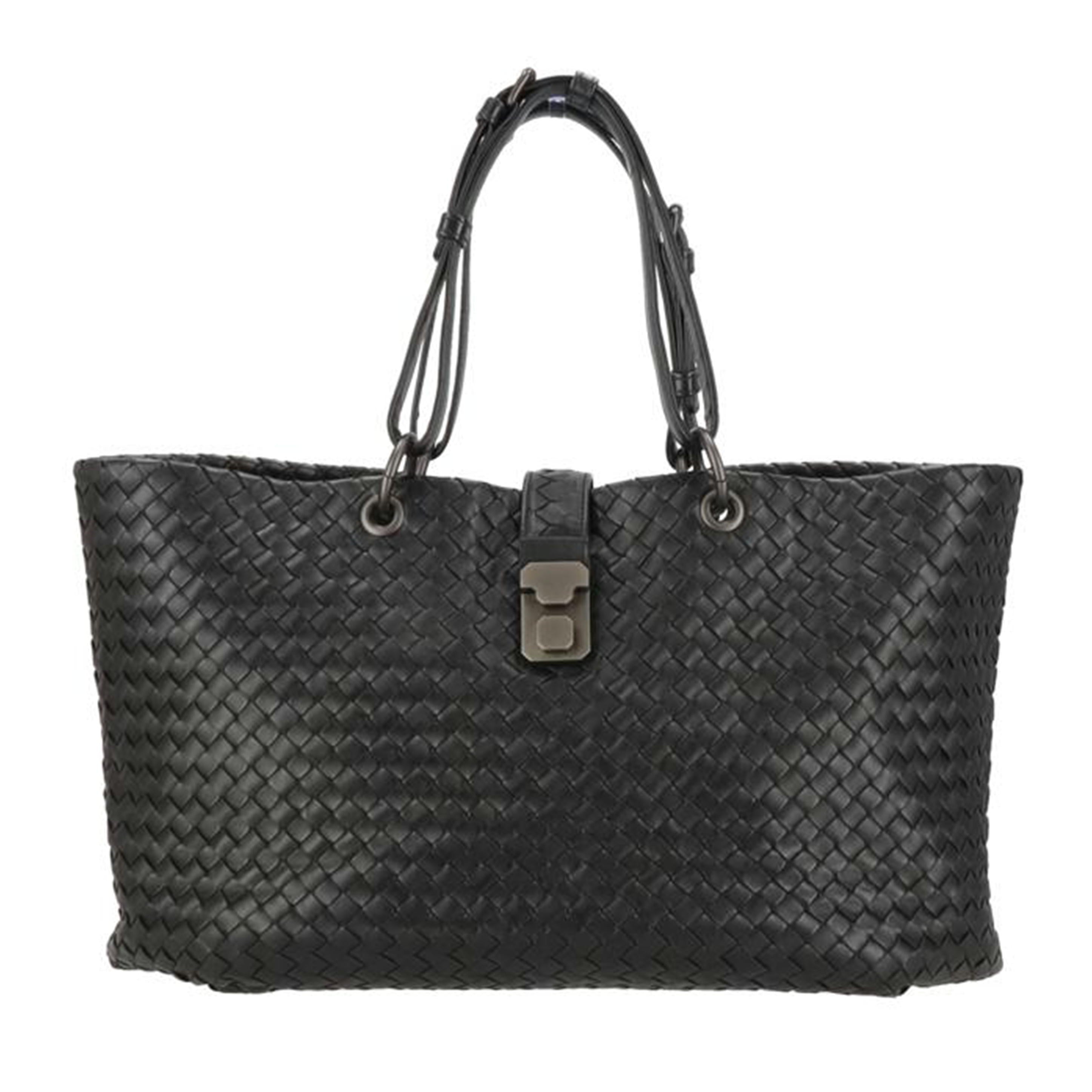 BOTTEGA VENETA/カプリイントレチャートラージトート/ブラック/297983//B08*******/Aランク/75