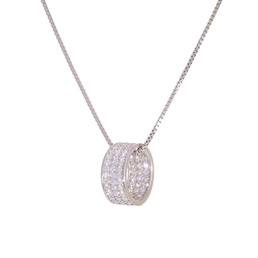 K18WGダイヤネックレス0.71ct//ABランク/69