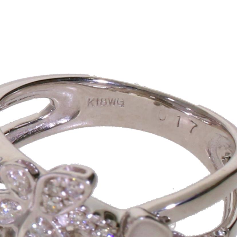 K18WGダイヤリング0.17ct//Aランク/88