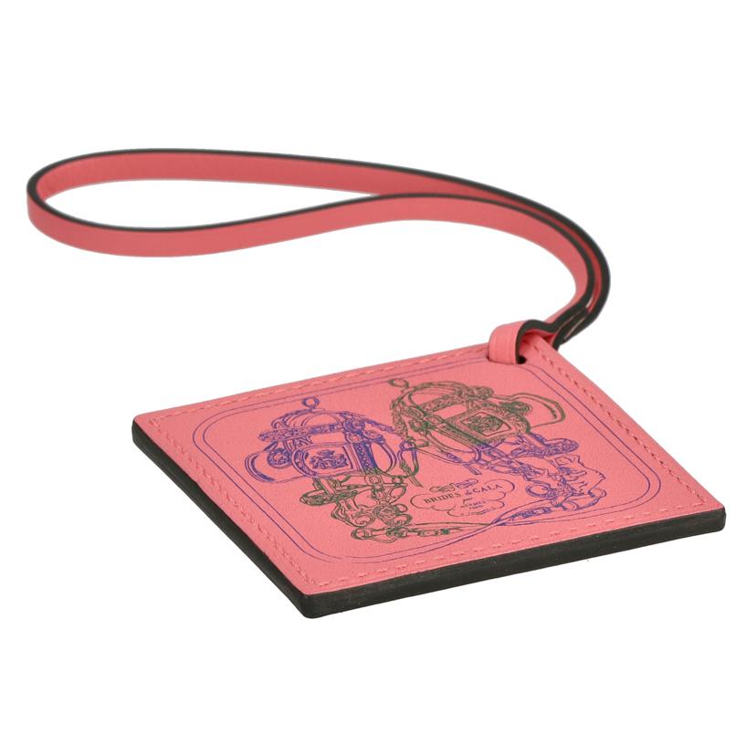 HERMES エルメス/カレ ナノ チャームキーホルダー/スイフト/ローズエテ//Aランク/75