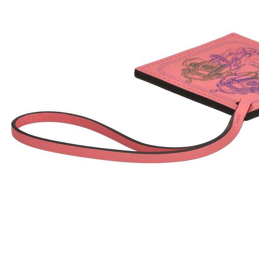 HERMES エルメス/カレ ナノ チャームキーホルダー/スイフト/ローズエテ//Aランク/75