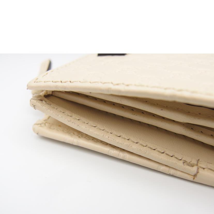 GUCCI グッチ/マイクログッチ シマ/二つ折り財布/アイボリー/510318//525***/ABランク/04