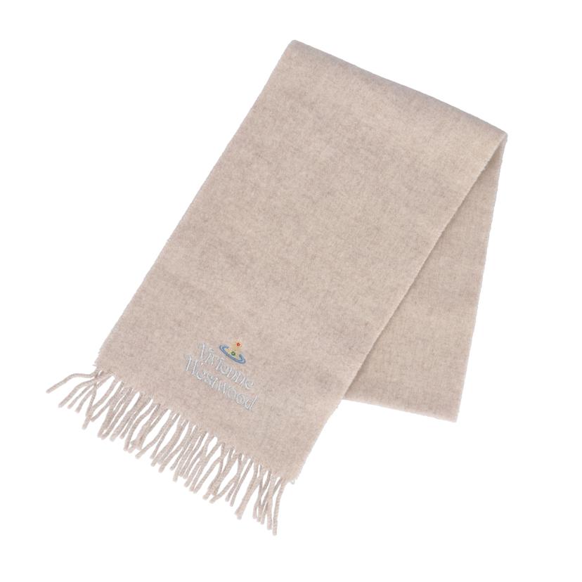 Vivienne Westwood ヴィヴィアンウエストウッド/刺繍ウールマフラー/ベージュ//ABランク/18