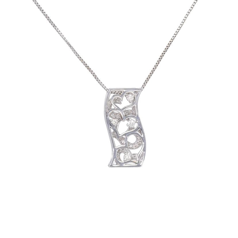 K18WGダイヤネックレス0.30ct//Aランク/92