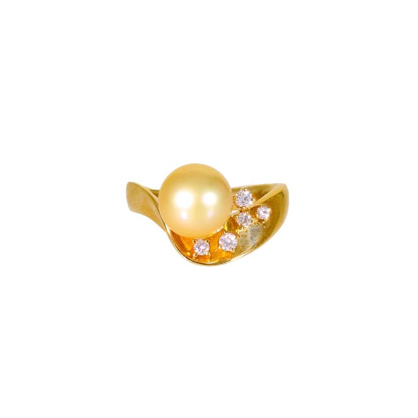 K18パールダイヤリング0.12ct//ABランク/88