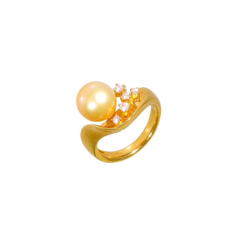 K18パールダイヤリング0.12ct//ABランク/88