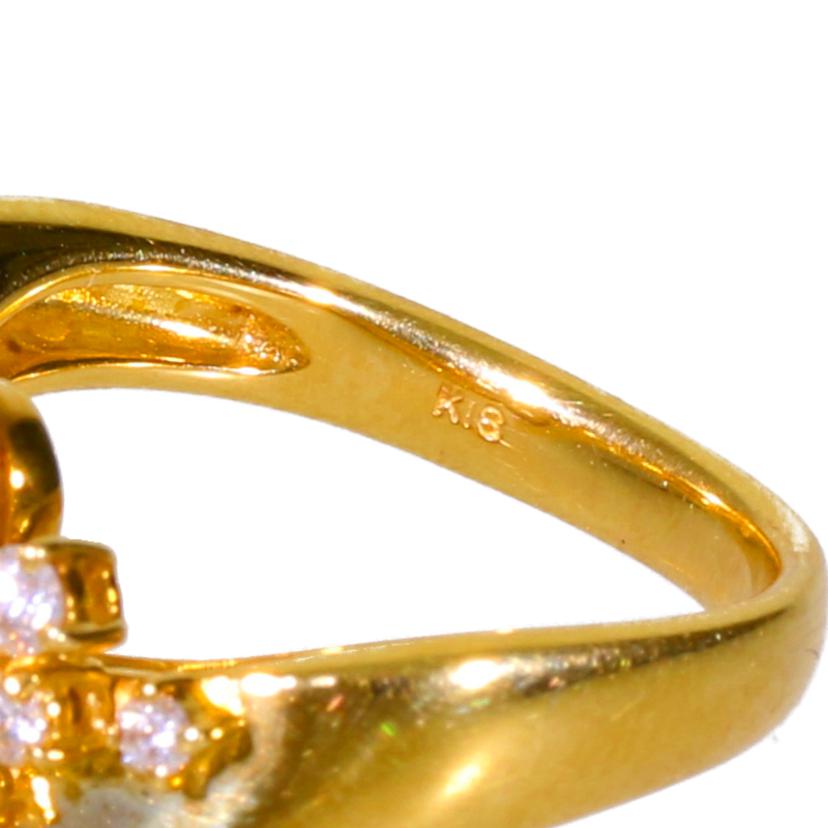 K18パールダイヤリング0.12ct//ABランク/88