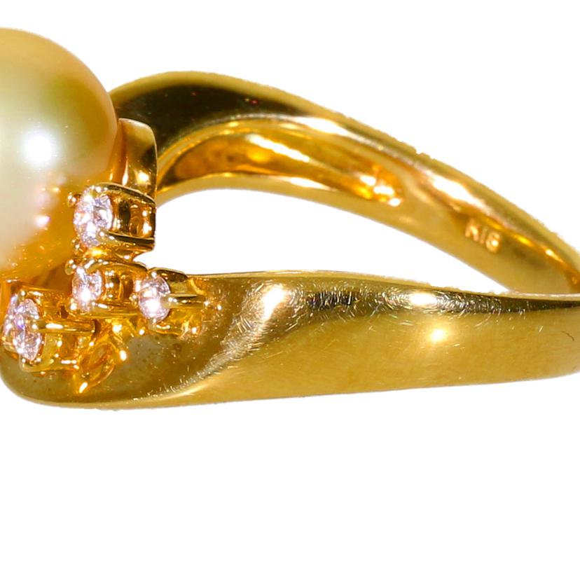 K18パールダイヤリング0.12ct//ABランク/88