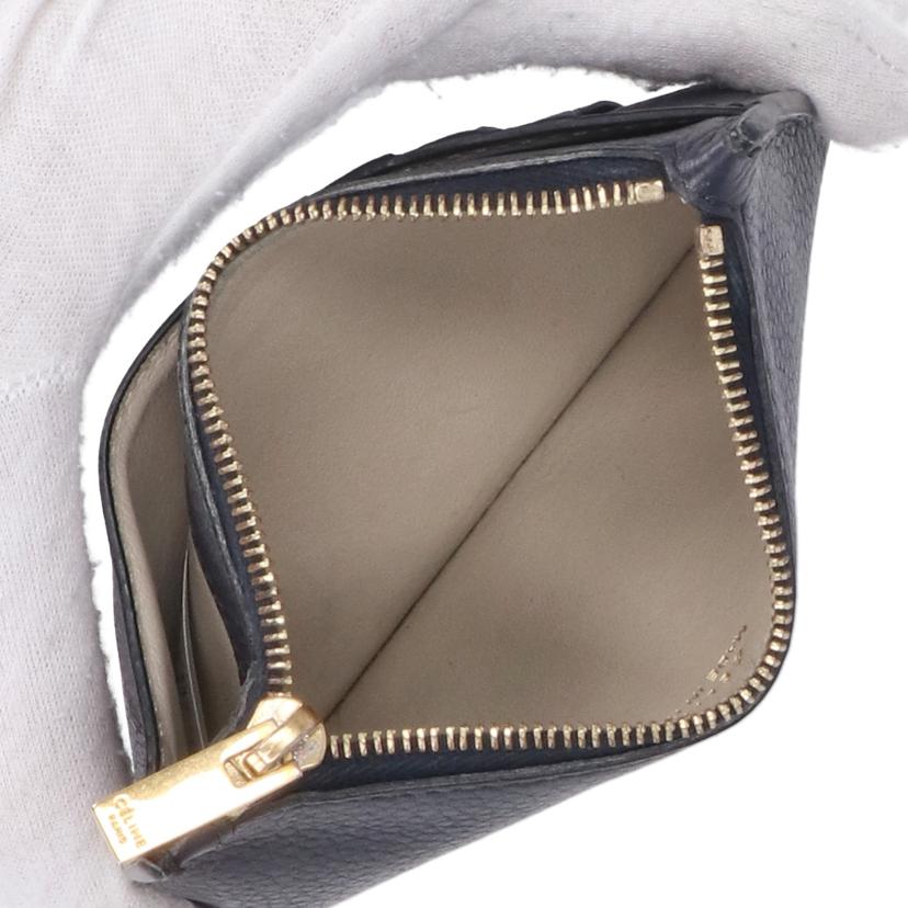 CELINE セリーヌ/コンパクトジップカードホルダー/紺/10B683//F-PG-1198/Bランク/19