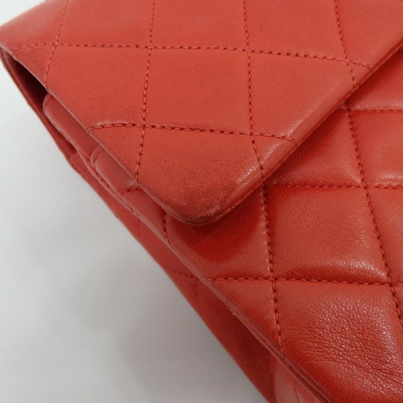 CHANEL シャネル/マトラッセWフラップチェーンショルダー/ラムスキン/レッド/A01112//376****/ABランク/77