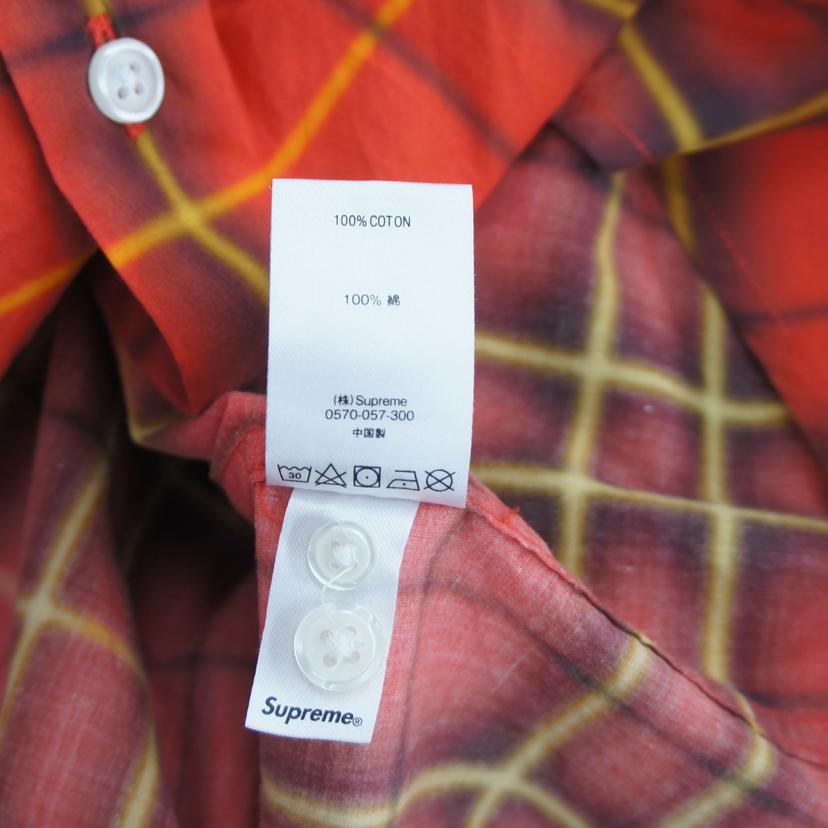Supreme シュプリーム/Supreme長袖コットンチェックシャツ/レッド/RN 101837//ABランク/18