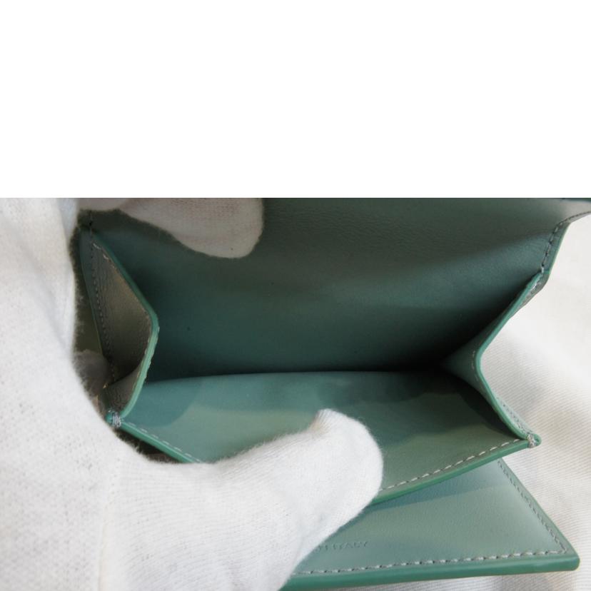 CELINE セリーヌ/トリオンフコンパクトウォレットグリーン//SAランク/92