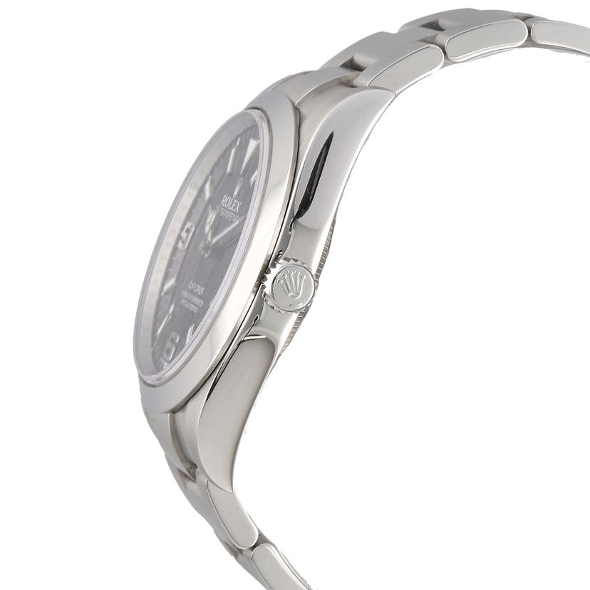 ROLEX ロレックス 腕時計 新品仕上済 ランダムシリアル 前期型 ブラックダイアル ステンレス メンズ 自動巻き/エクスプローラー1・ブラックアウト/ランダム番/214270//9M9*****/SAランク/19