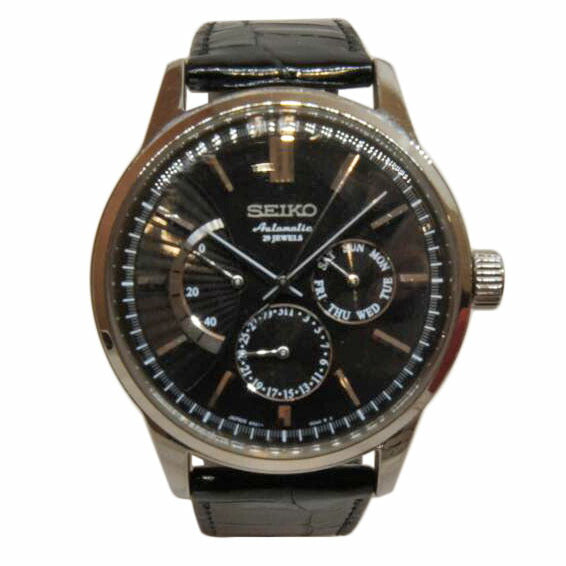 SEIKO セイコー/メカニカル裏スケオートマ/パワーリザーブ/レザーベルト/Dバックル/6R21-00A0//098***/ABランク/92