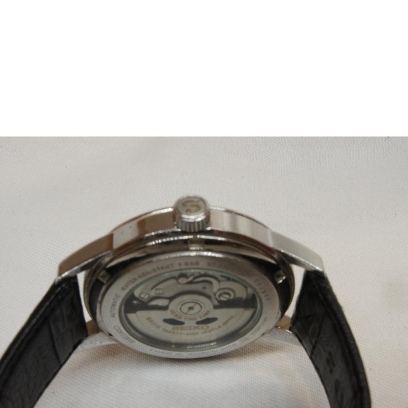 SEIKO セイコー/メカニカル裏スケオートマ/パワーリザーブ/レザーベルト/Dバックル/6R21-00A0//098***/ABランク/92